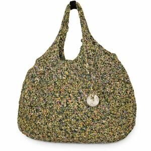 The Sak Cotton Bouclé Knit Mini Tote Bag Boho Cottagecore Textured Small Satchel